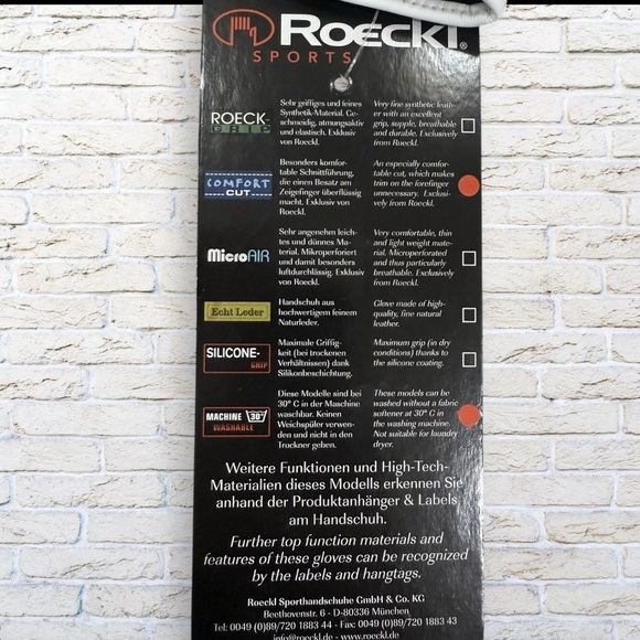 COPY - NWT Women’s Roeckl Black and White Riding Gloves Size 6.5 - Picture 3 of 5